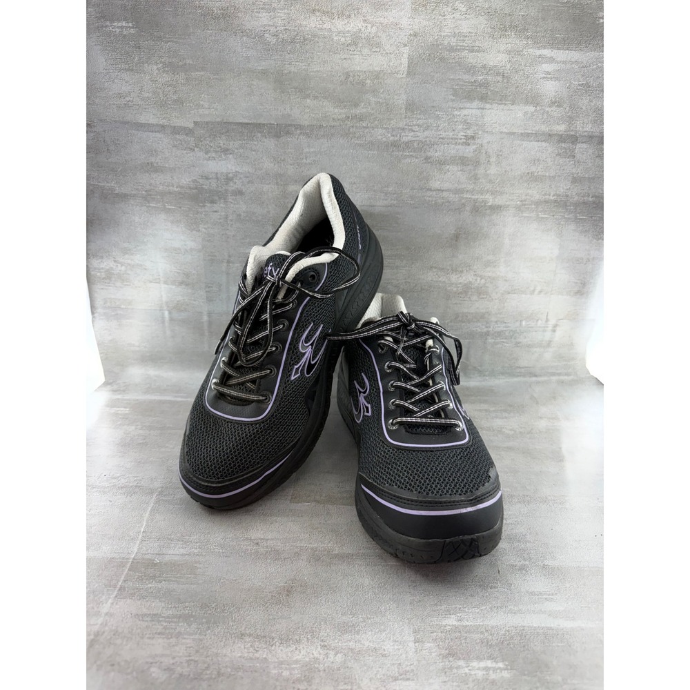 Gravity Defyer G-Defy Ion Black Purple Walking Shoes TB9024FLP-M Men Sz 10.5